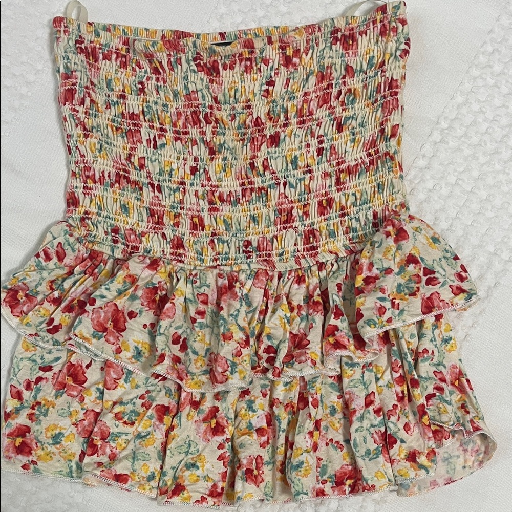 Rue21 Multicolor Smocked Ruffle Top